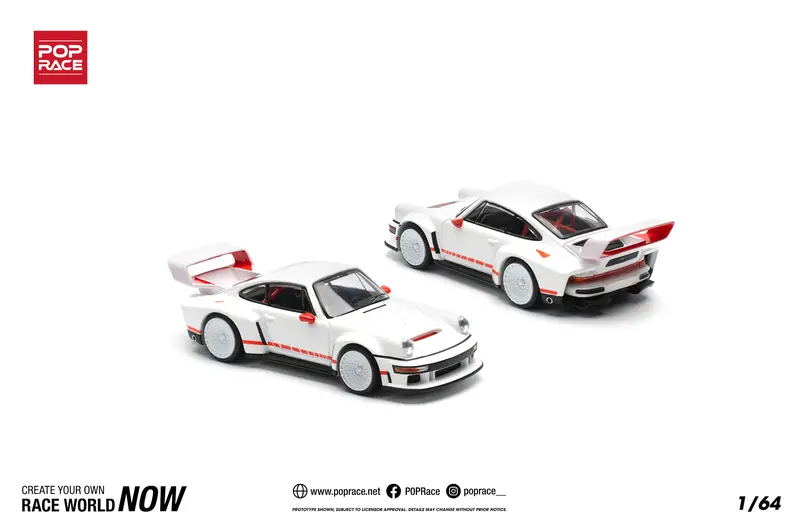 1:64 Singer Dls Turbo (Track) "Porsche 934" -- White -- Pop Race 1