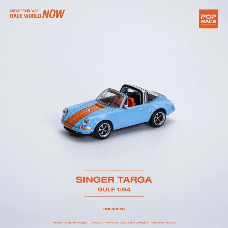 1:64 Singer Targa "Porsche 911 964" -- Gulf Oil Blue/Orange -- Pop Race 1