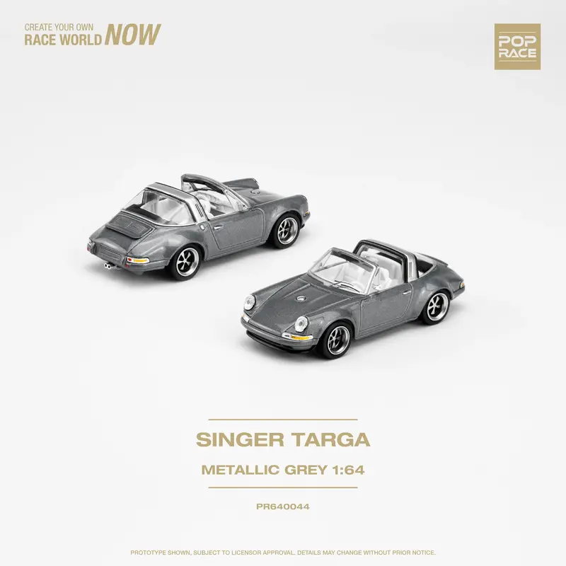 1:64 Singer Targa "Porsche 911 964" -- Metallic Grey -- Pop Race 1