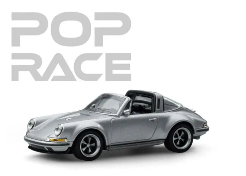 1:64 Singer Targa "Porsche 911 964" -- Silver -- Pop Race 1