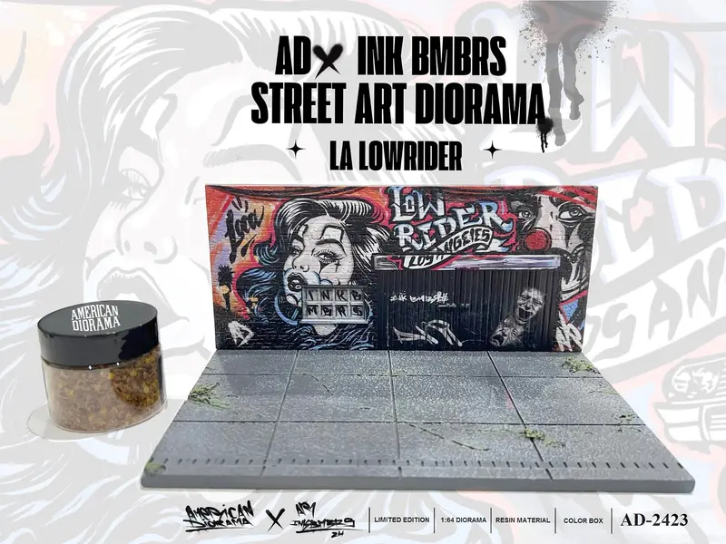 1:64 Street Art Diorama: La Lowrider -- American Diorama Ad-2423 1