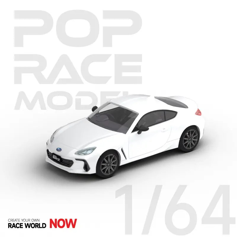 1:64 Subaru Brz 2022 -- Crystal White -- Pop Race 1