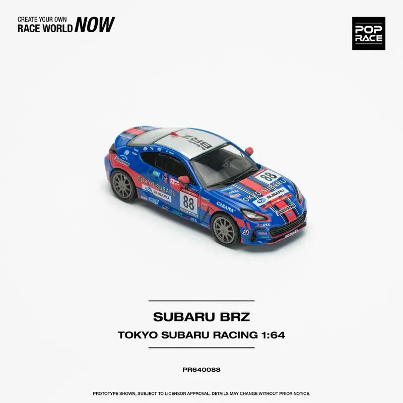 1:64 Subaru Brz -- #88 Tokyo Subaru Racing -- Pop Race 1