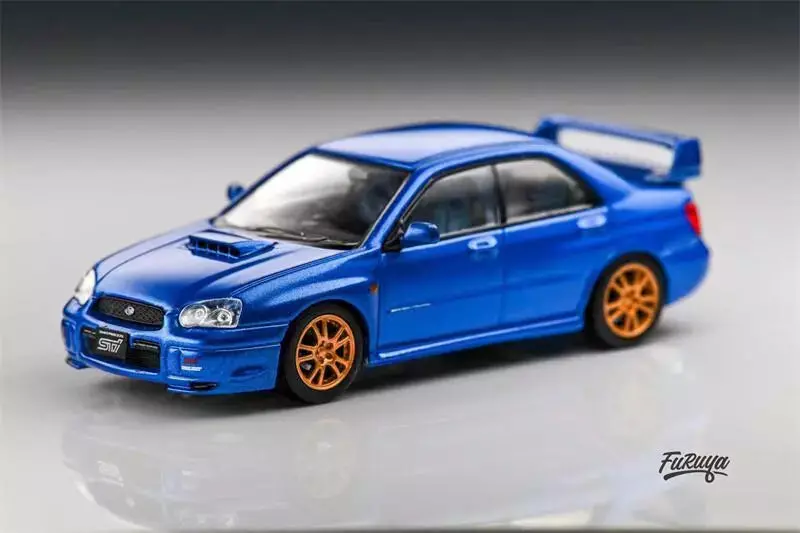 1:64 Subaru Impreza Wrx Sti Gd "Blob Eye" Sedan -- Blue -- Furuya 1