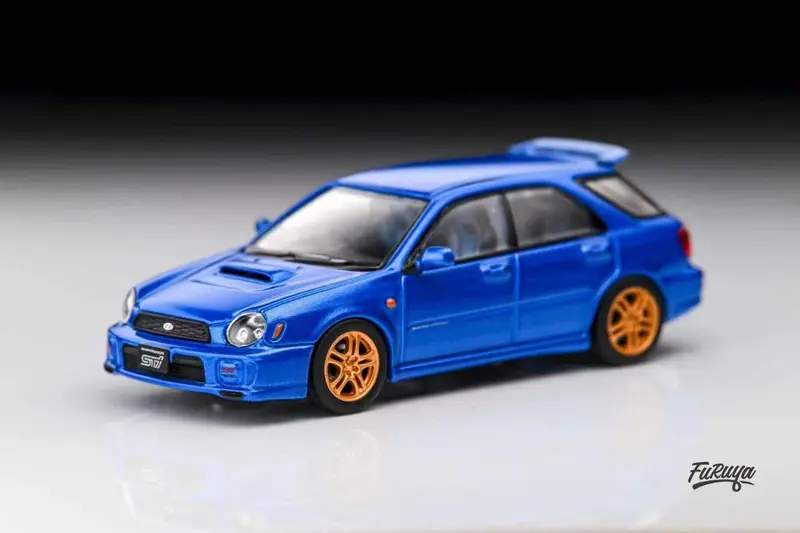 1:64 Subaru Impreza Wrx Sti Gg "Bug Eye" Wagon -- Blue -- Furuya 1