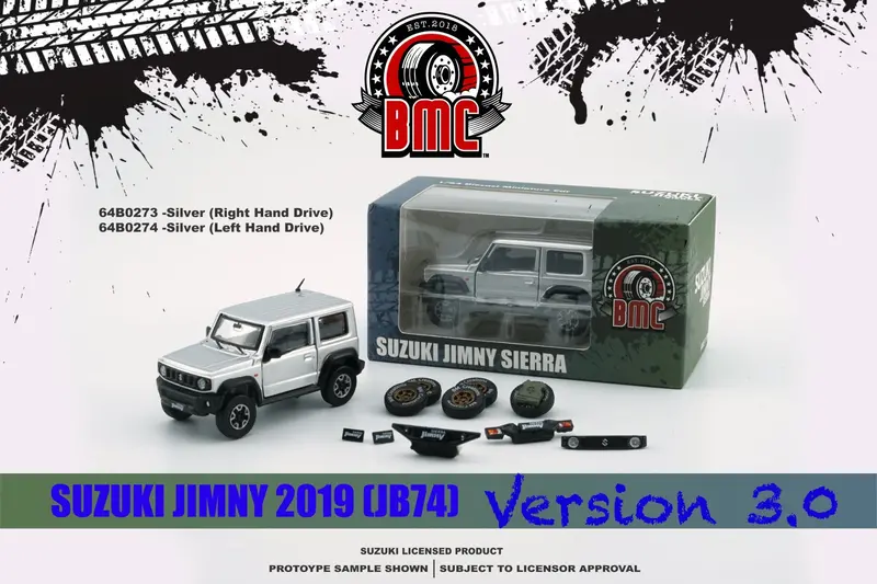1:64 Suzuki Jimny Jb74 (3Rd Gen) -- Silver -- Bm Creations 1