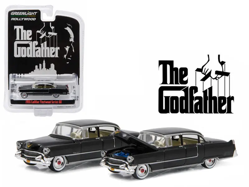 1:64 The Godfather -- 1955 Cadillac Fleetwood Series 60 -- Greenlight 1