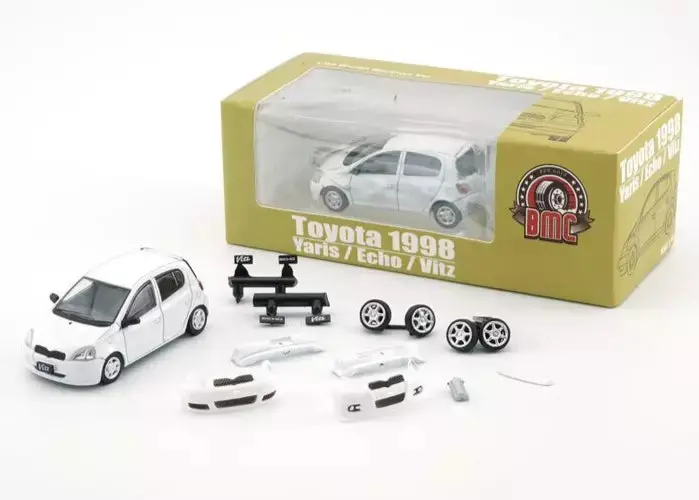 1:64 Toyota 1998 Yaris/Echo/Vitz -- White -- Bm Creations 1