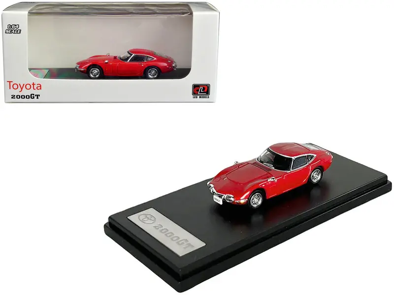 1:64 Toyota 2000Gt -- Red -- Lcd Models 1