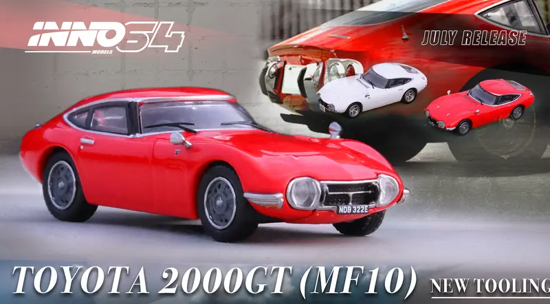 1:64 Toyota 2000Gt -- Solar Red -- Inno64 1