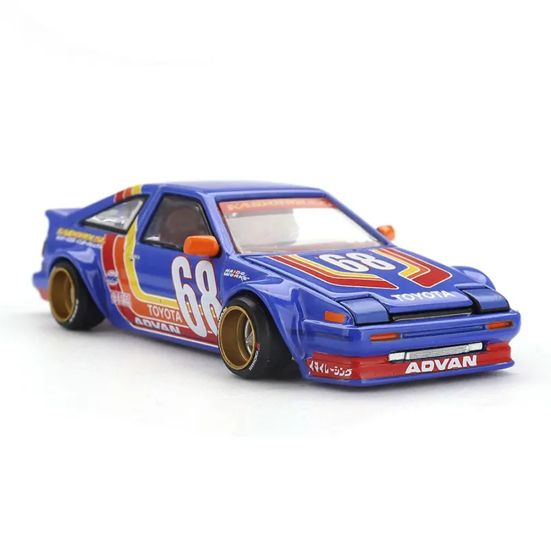 1:64 Toyota Ae86 Sprinter Kaido Racing V1 -- #68 Blue -- Kaido House Khmg196 1