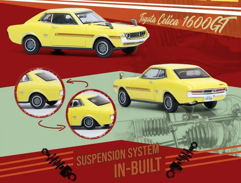1:64 Toyota Celica 1600Gt (Ta22) -- Yellow -- Inno64 1