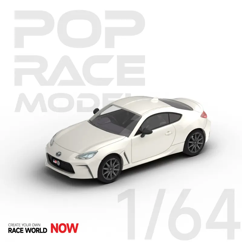 1:64 Toyota Gr 86 2022 -- Halo White -- Pop Race 1