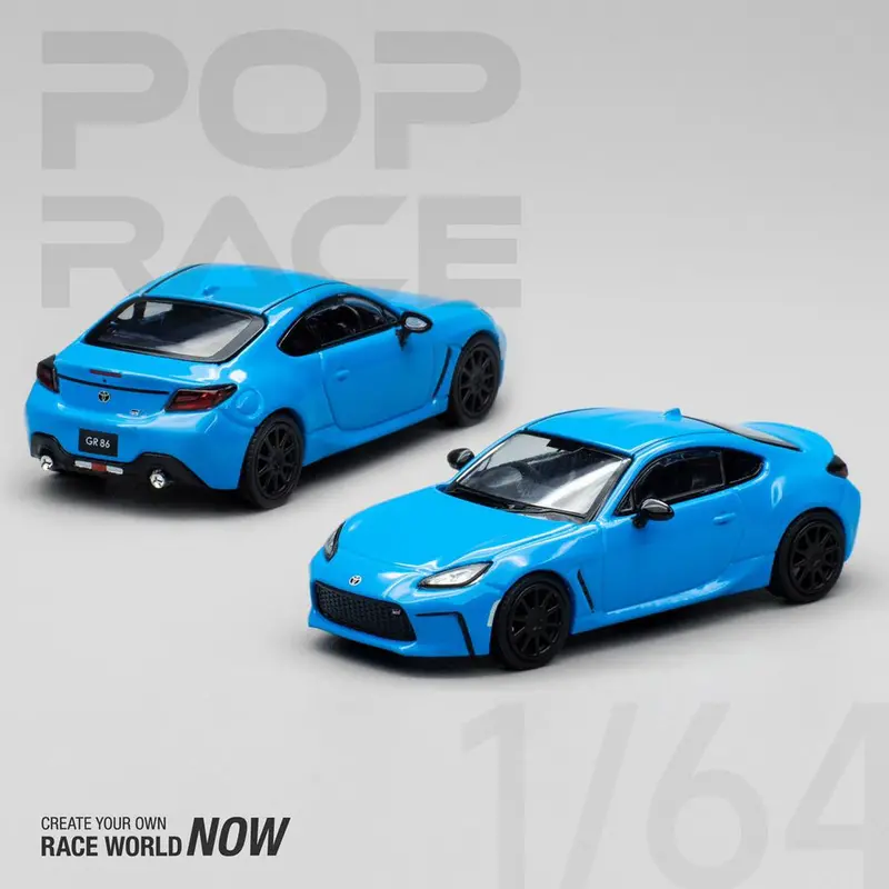 1:64 Toyota Gr 86 2022 -- Neptune Blue -- Pop Race 1