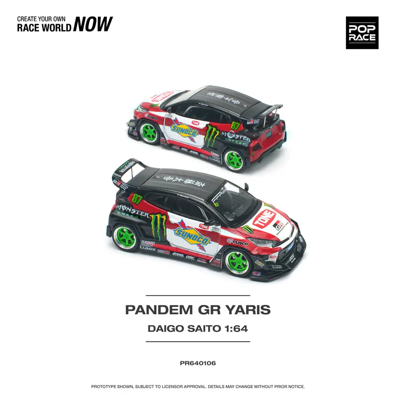 1:64 Toyota Gr Yaris Pandem Rocket Bunny -- Daigo Saito -- Pop Race 1