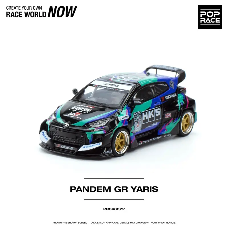 1:64 Toyota Gr Yaris Pandem Rocket Bunny -- Hks -- Pop Race 1