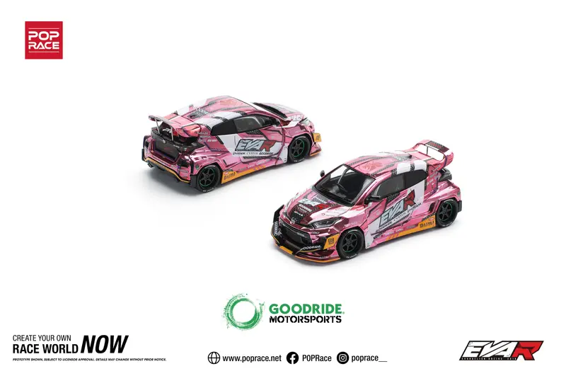 1:64 Toyota Gr Yaris Pandem Rocket Bunny -- Pink Eva Rt Type-08 -- Pop Race 1