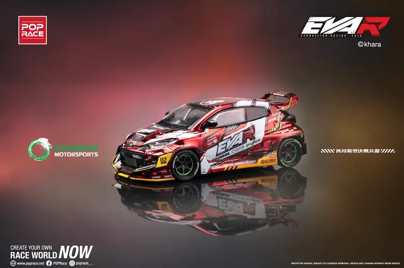 1:64 Toyota Gr Yaris Pandem Rocket Bunny -- Red Eva Rt Type-08 -- Pop Race 1