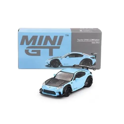 1:64 Toyota Gr86 Lb-Nation -- Baby Blue/Black -- Mini Gt Mgt00873 1