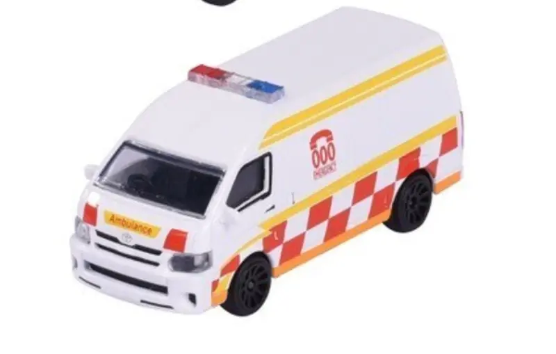 1:64 Toyota Hiace -- 000 Emergency Ambulance -- Majorette: Australia 1