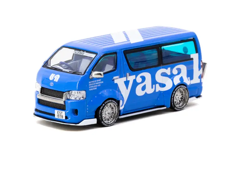 1:64 Toyota Hiace Widebody -- Yasaki - Blue -- Tarmac Works 1