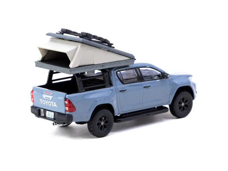 1:64 Toyota Hilux W/Roof-Top Camping Tent -- Grey -- Tarmac Works 2