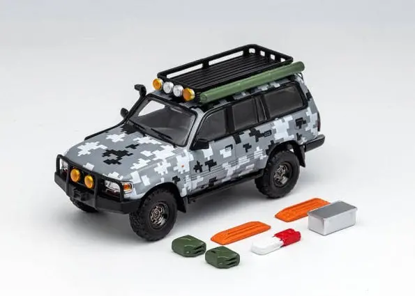 1:64 Toyota Land Cruiser 80 1991 -- Grey Digital Camouflage -- Gcd 1