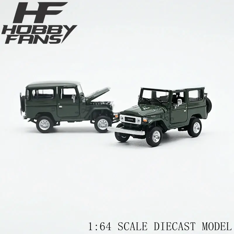1:64 Toyota Land Cruiser Fj40 -- Olive Green W/White Roof -- Hobby Fans 1