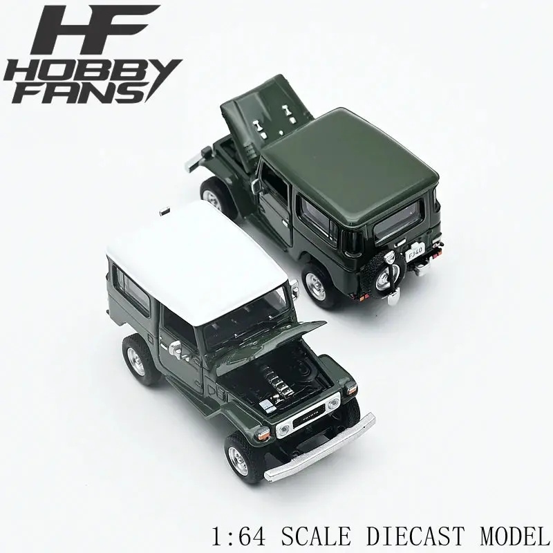 1:64 Toyota Land Cruiser Fj40 -- Olive Green W/White Roof -- Hobby Fans 2