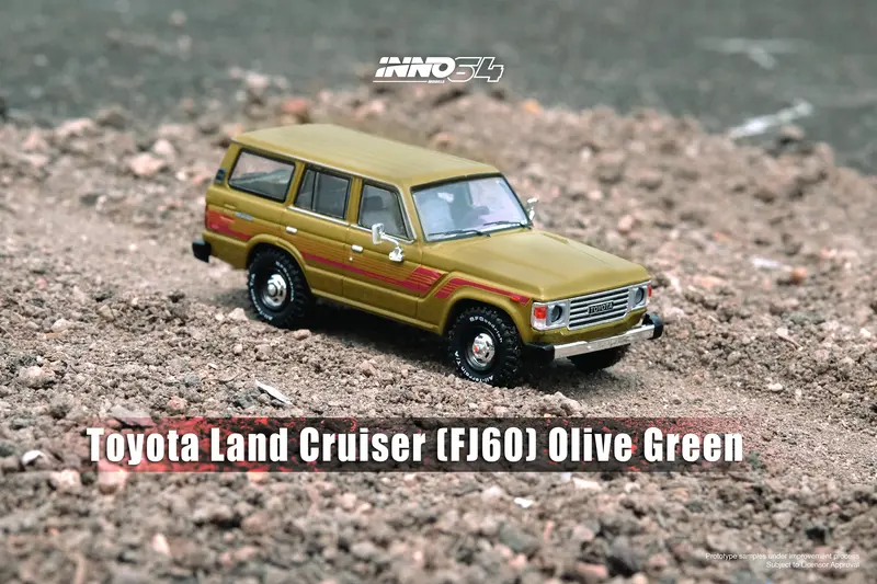 1:64 Toyota Land Cruiser Fj60 -- Olive Green -- Inno64 1