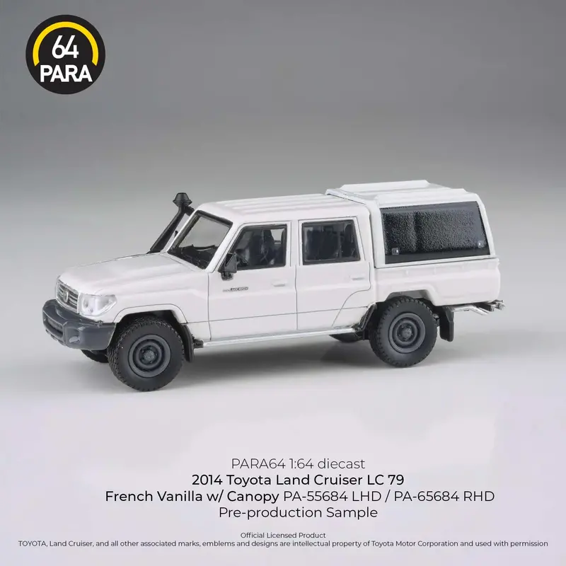 1:64 Toyota Land Cruiser Lc 79 Double Cab -- French Vanilla White -- Para64 1
