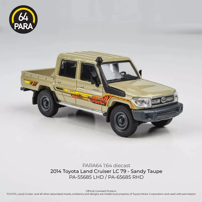 1:64 Toyota Land Cruiser Lc 79 Double Cab -- Sandy Taupe -- Para64 1