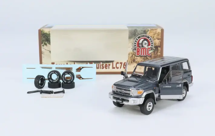 1:64 Toyota Land Cruiser Lc76 -- Dark Grey -- Bm Creations 1