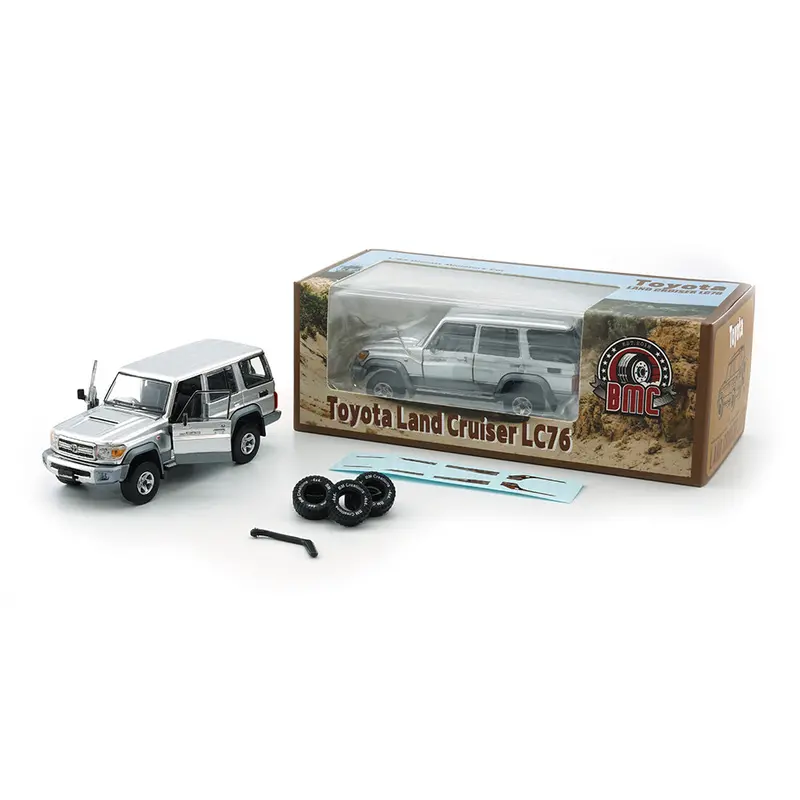 1:64 Toyota Land Cruiser Lc76 -- Silver -- Bm Creations 1