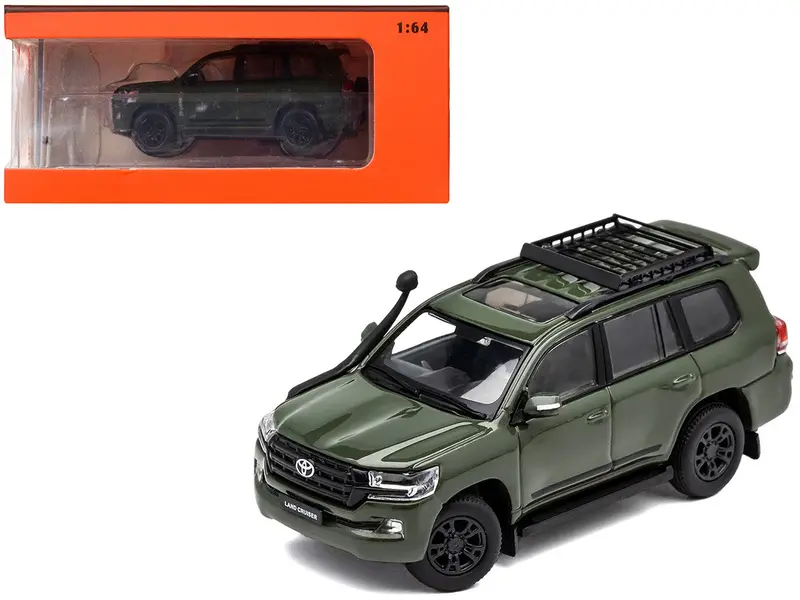 1:64 Toyota Land Cruiser Off Road 4×4 2018 -- Green -- Gcd 1