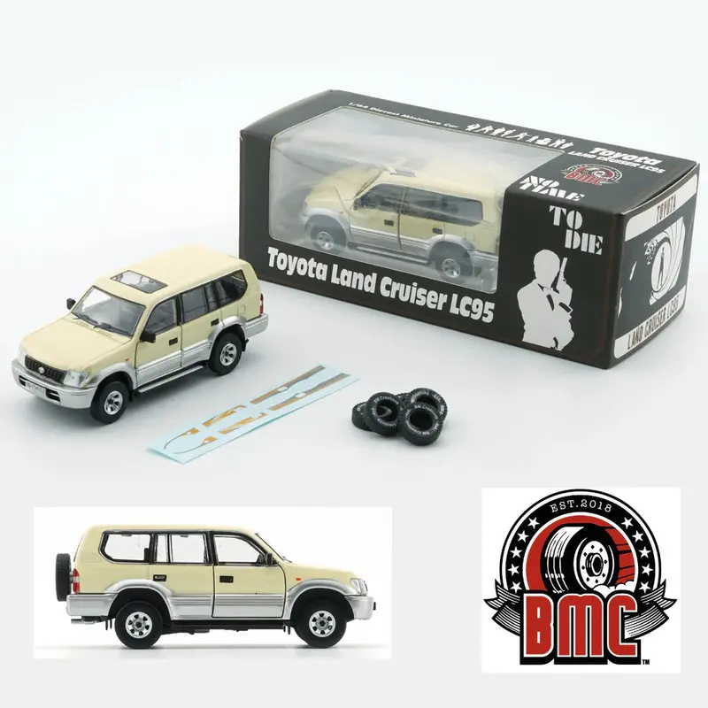 1:64 Toyota Land Cruiser Prado Lc95 -- Ivory/Silver -- Bm Creations 1