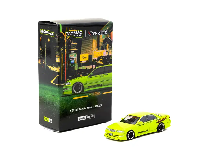 1:64 Toyota Mark Ii Jzx100 Vertex -- Light Green -- Tarmac Works 1