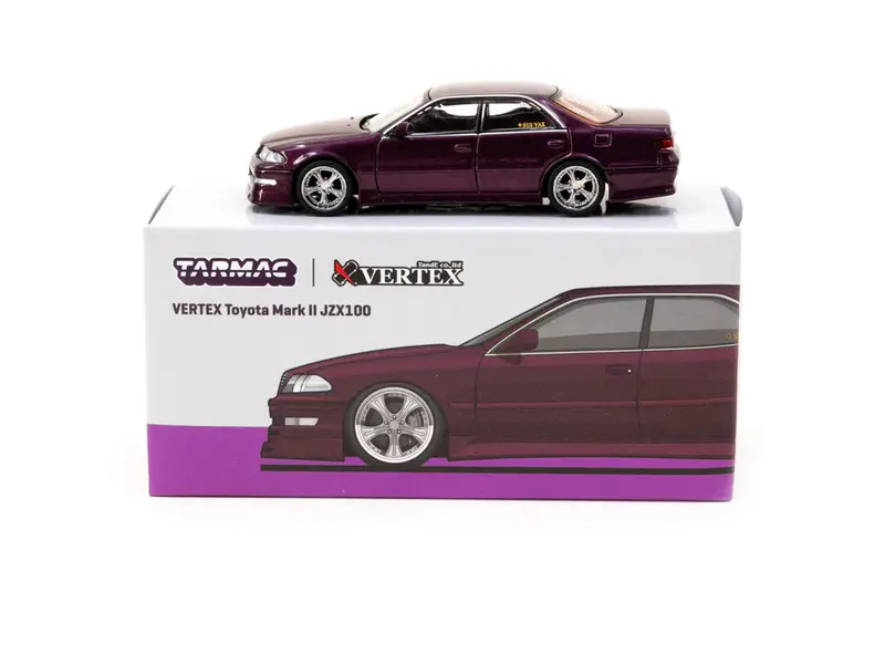1:64 Toyota Mark Ii Jzx100 Vertex -- Purple Metallic -- Tarmac Works 1