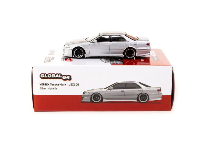 1:64 Toyota Mark Ii Jzx100 Vertex -- Silver Metallic -- Tarmac Works 1