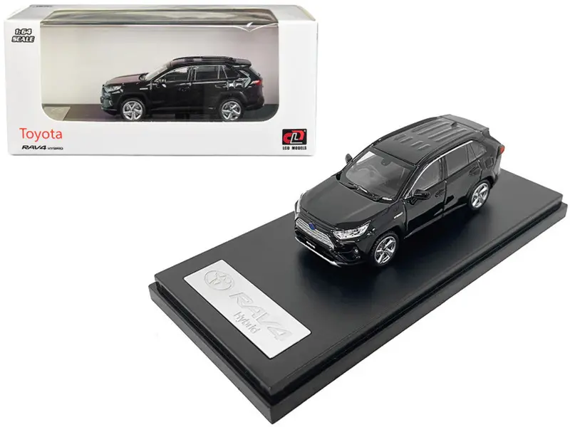 1:64 Toyota Rav 4 Hybrid -- Black -- Lcd Models 1