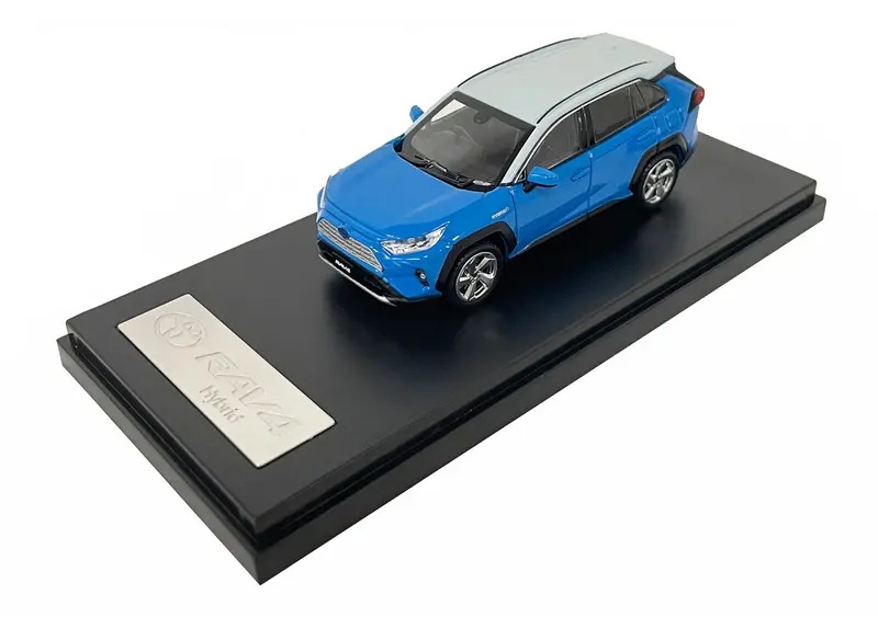 1:64 Toyota Rav 4 Hybrid -- Blue/Grey -- Lcd Models 1