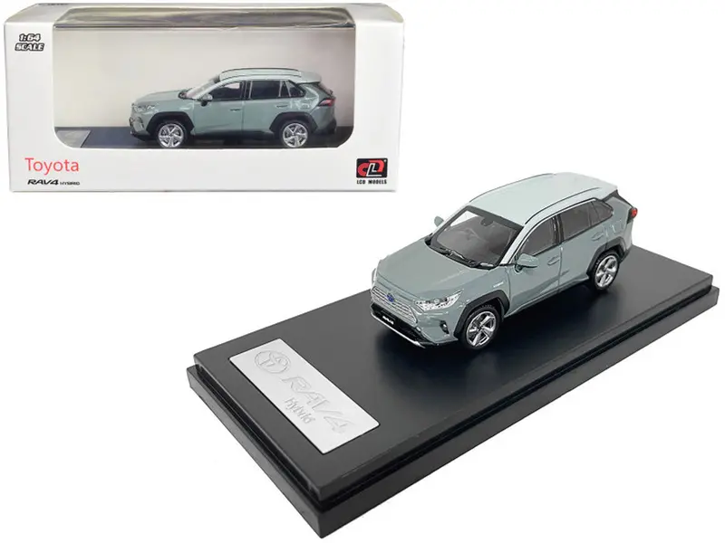1:64 Toyota Rav 4 Hybrid -- Grey W/Light Grey Roof -- Lcd Models 1