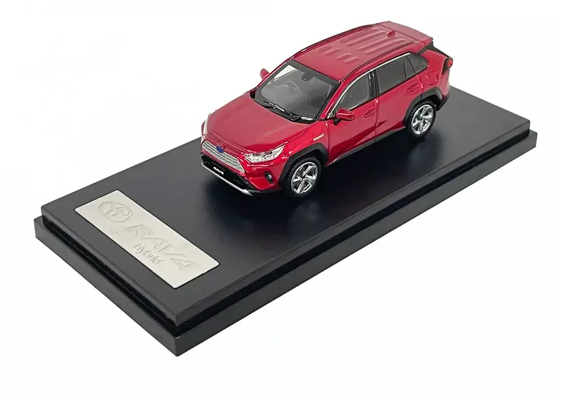 1:64 Toyota Rav 4 Hybrid -- Metallic Red -- Lcd Models 1