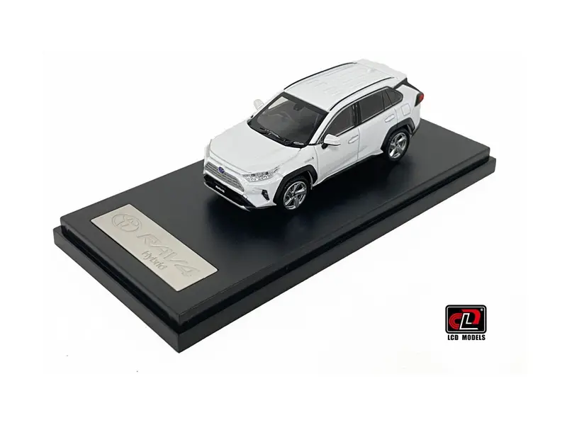 1:64 Toyota Rav 4 Hybrid -- White -- Lcd Models 1