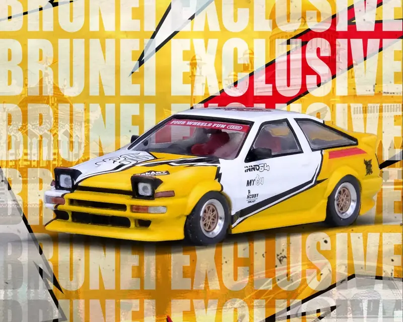1:64 Toyota Sprinter Trueno Ae86 Corolla --Brunei Diecast Kustom Show -- Inno64 1