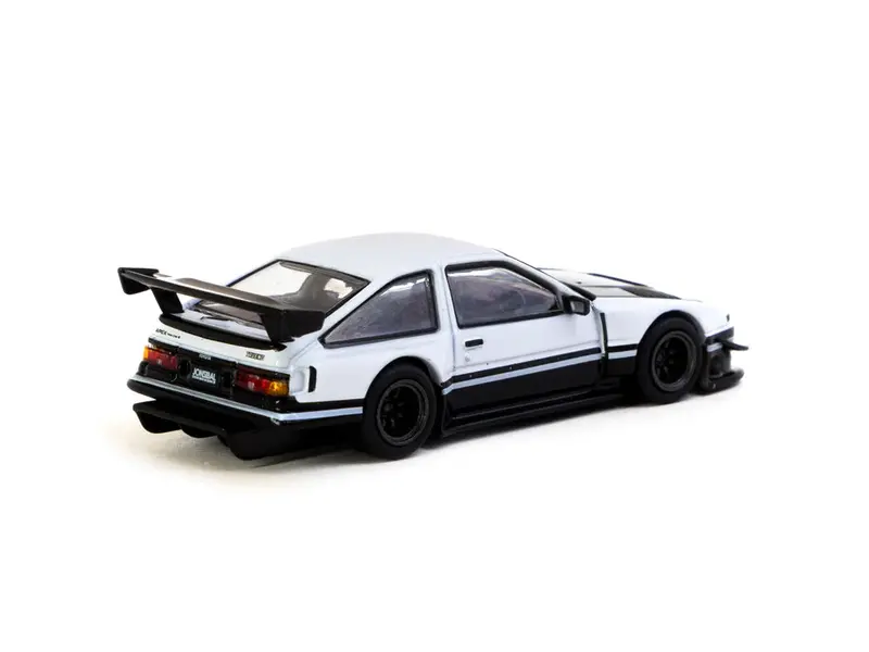 1:64 Toyota Sprinter Trueno Ae86 Widebody -- White / Black -- Tarmac Works 2