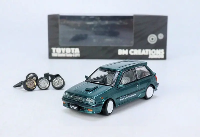 1:64 Toyota Starlet Turbo-S 1988 (Ep71) -- Green -- Bm Creations 1