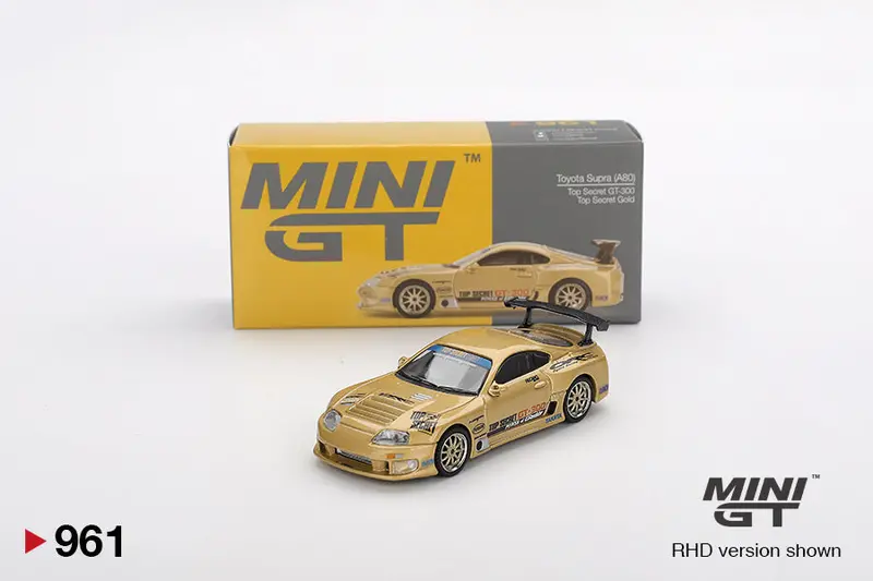 1:64 Toyota Supra (A80) Top Secret Gt-300 -- Top Secret Gold -- Mini Gt Mgt00961 1