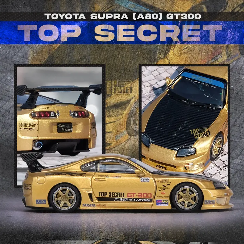 1:64 Toyota Supra (A80) Top Secret Gt300 -- Gold -- Inno64 1