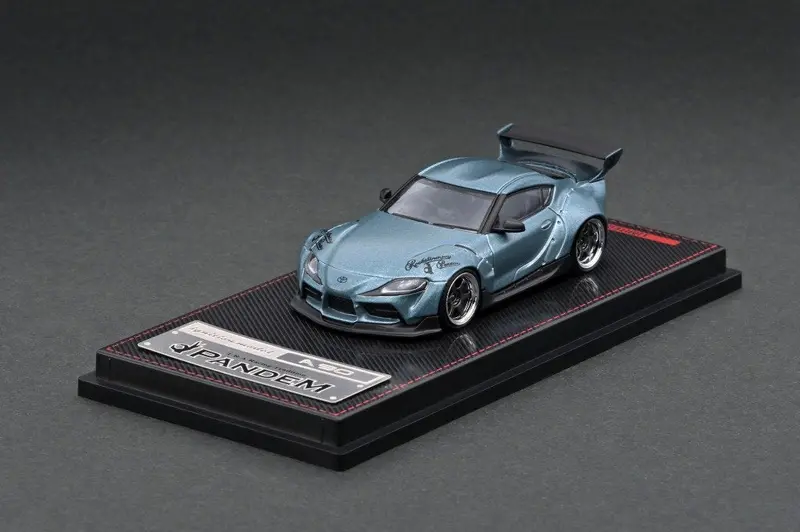 1:64 Toyota Supra A90 Pandem - Matte Blue Gray Metallic -- Ignition Model Ig2334 1